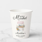 Whimsical Fresh Op De Markt Bruidsfeest  Papieren Bekers (Voorkant)