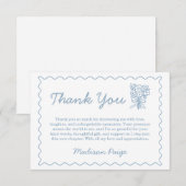 Whimsical Fresh van de markt Blauw Vrijgezellenfee Bedankkaart (Voorkant / Achterkant)