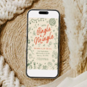 Whimsical Friendsmas Party Uitnodiging, Hand getro Kaart