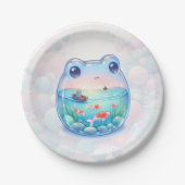 Whimsical Frog Adventure Verjaardagspapier Bord (Voorkant)