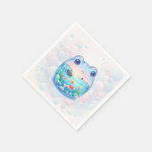 Whimsical Frog Adventure Verjaardagspapier Bord Servet (Hoek)