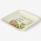 Whimsical Frog Baby shower, gepersonaliseerd Papieren Bordje (Gebogen)