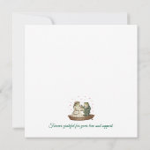 Whimsical Frog Couple Wedding Thank You Card Bedankkaart (Achterkant)