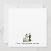 Whimsical Frog Couple Wedding Thank You Card Bedankkaart (Achterkant)