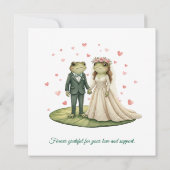 Whimsical Frog Couple Wedding Thank You Card Bedankkaart (Achterkant)