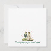 Whimsical Frog Couple Wedding Thank You Card Bedankkaart (Achterkant)