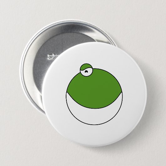 Whimsical Frog Face Patches & Buttonnen Ronde Button 7,6 Cm (Voorkant /achterkant)