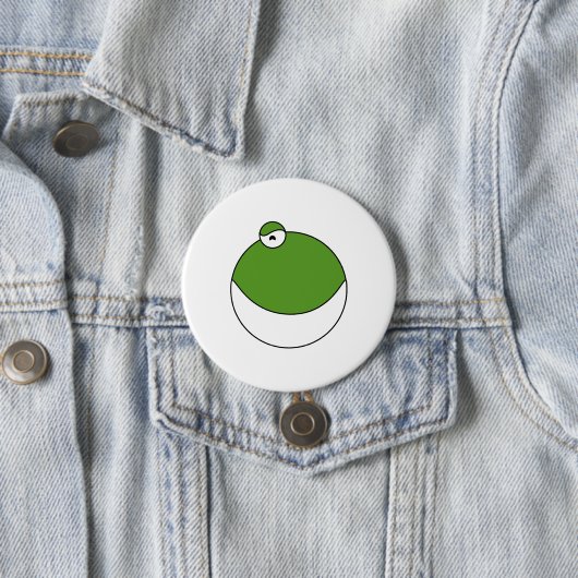 Whimsical Frog Face Patches & Buttonnen Ronde Button 7,6 Cm (In situ)