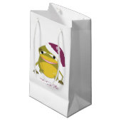 Whimsical Frog in een Santa Hat Klein Cadeauzakje (Voorkant Gekanteld)