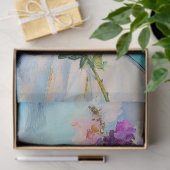 Whimsical Frog in Floral Pet Decoupage Tissuepapier (Geschenk)