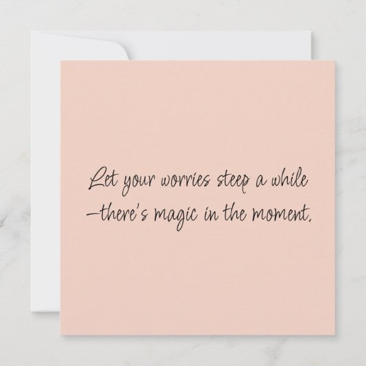 Whimsical Frog in Floral Teacup Flat Wenskaart Kaart (Achterkant)