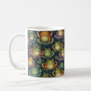 Whimsical Frog Pattern Mok