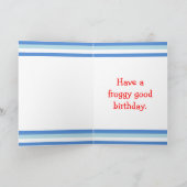 Whimsical Frog Personalized Birthday Kaart (Binnen)