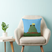 Whimsical Frog Prince met Crown Kussen (Stoel)