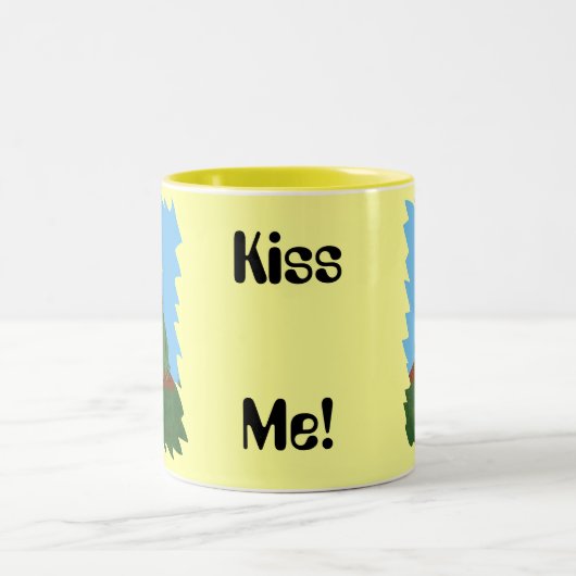 Whimsical Frog Prince met Crown Tweekleurige Koffiemok (Center)