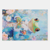 Whimsical Frog Prince Verpakking Papieren Bladen Inpakpapier Vel (Voorkant 2)