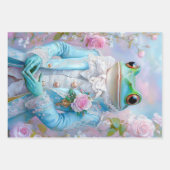 Whimsical Frog Prince Verpakking Papieren Bladen Inpakpapier Vel (Voorkant 3)