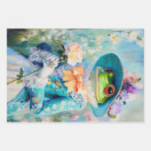 Whimsical Frog Prince Verpakking Papieren Bladen Inpakpapier Vel (Voorkant)