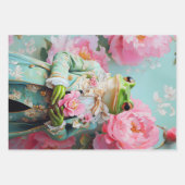 Whimsical Frog Prince Verpakking Papieren Bladen Inpakpapier Vel (Voorkant 3)