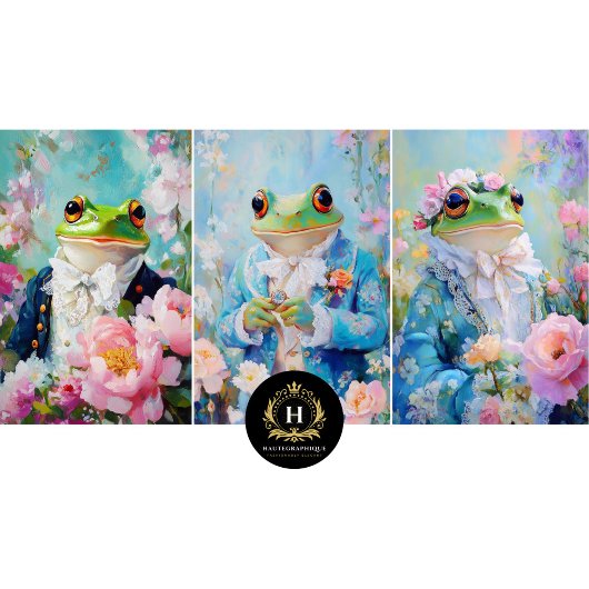 Whimsical Frog Prince Verpakking Papieren Bladen Inpakpapier Vel