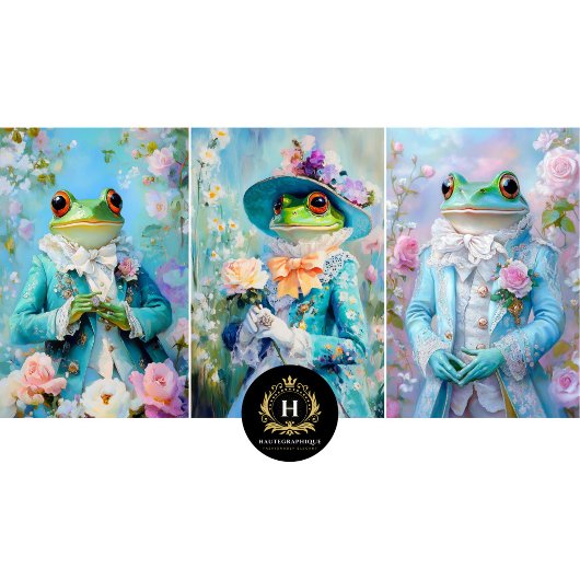 Whimsical Frog Prince Verpakking Papieren Bladen Inpakpapier Vel