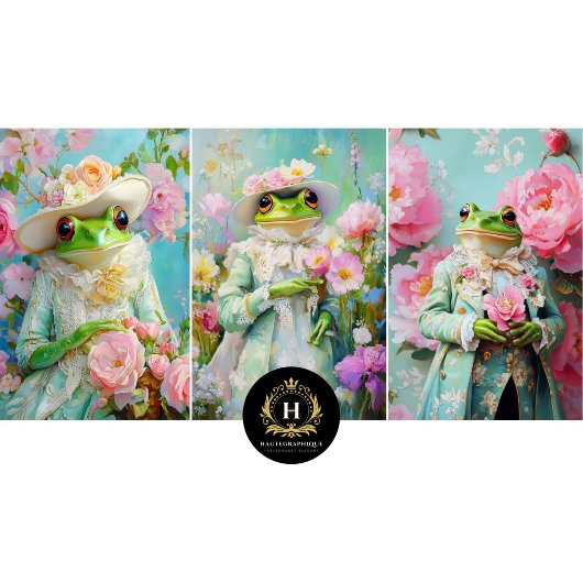 Whimsical Frog Prince Verpakking Papieren Bladen Inpakpapier Vel