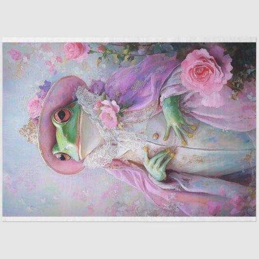 Whimsical Frog Princess Moederdag Decoupage Tissuepapier (Voorkant)