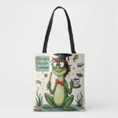 Whimsical Frog Teacher | Overnight Educator Tote Bag (Voorkant)