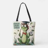 Whimsical Frog Teacher | Overnight Educator Tote Bag (Achterkant)