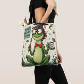 Whimsical Frog Teacher | Overnight Educator Tote Bag (Dichtbij)