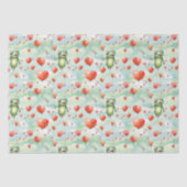 Whimsical Frog veel hartballonnen Tissuepapier (Voorkant)