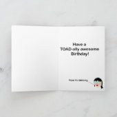 Whimsical Frog Verjaardag Kaart, Kikker Verjaardag Kaart (Binnen)