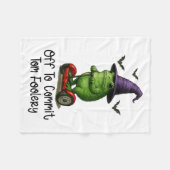 Whimsical Frog Wizard gaat Tom voor gek zetten Fleece Deken (Voorkant (Horizontaal))