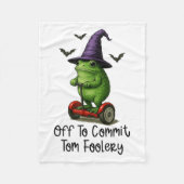 Whimsical Frog Wizard gaat Tom voor gek zetten Fleece Deken (Voorkant)