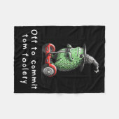 Whimsical Frog Wizard gaat Tom voor gek zetten Fleece Deken (Voorkant (Horizontaal))