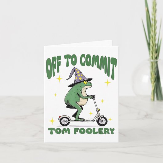 Whimsical Frog Wizard gaat Tom voor gek zetten Kaart (Voorkant)