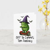 Whimsical Frog Wizard gaat Tom voor gek zetten Kaart (Gele Bloem)