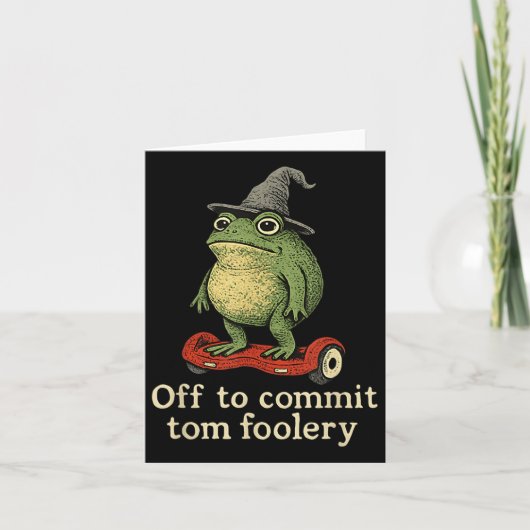 Whimsical Frog Wizard gaat Tom voor gek zetten Kaart (Voorkant)