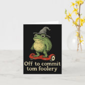 Whimsical Frog Wizard gaat Tom voor gek zetten Kaart (Gele Bloem)