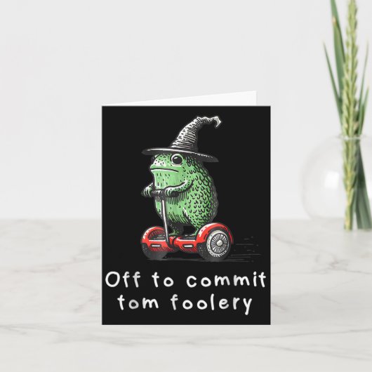 Whimsical Frog Wizard gaat Tom voor gek zetten Kaart (Voorkant)