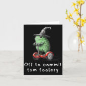 Whimsical Frog Wizard gaat Tom voor gek zetten Kaart (Gele Bloem)