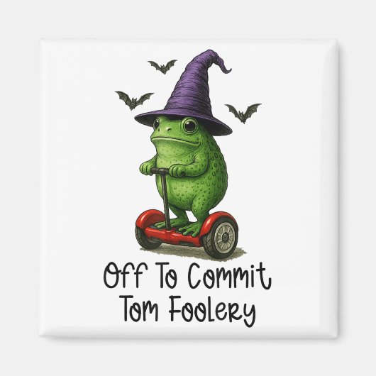 Whimsical Frog Wizard gaat Tom voor gek zetten Magneet (Voorkant)