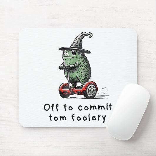 Whimsical Frog Wizard gaat Tom voor gek zetten Muismat (Met muis)