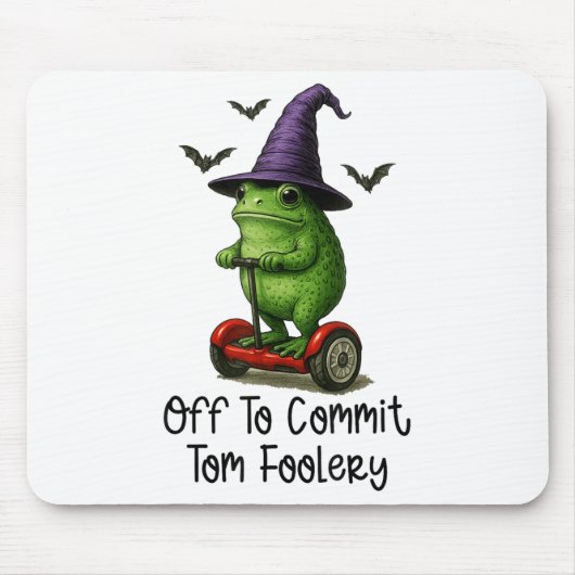 Whimsical Frog Wizard gaat Tom voor gek zetten Muismat (Voorkant)