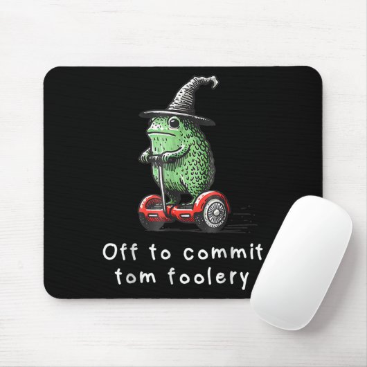 Whimsical Frog Wizard gaat Tom voor gek zetten Muismat (Met muis)