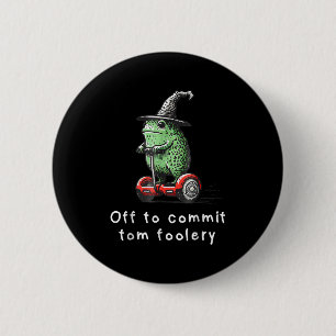 Whimsical Frog Wizard gaat Tom voor gek zetten Ronde Button 5,7 Cm