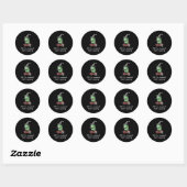 Whimsical Frog Wizard gaat Tom voor gek zetten Ronde Sticker (Vel)