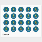 Whimsical Frog Wizard Meme Uit Ronde Sticker (Vel)