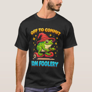 Whimsical Frog Wizard Off gaat Tom voor gek zetten T-shirt