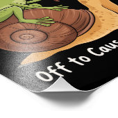 Whimsical Frog Wizard Off to Cause A Kerfuffle  Foto Afdruk (Hoek)